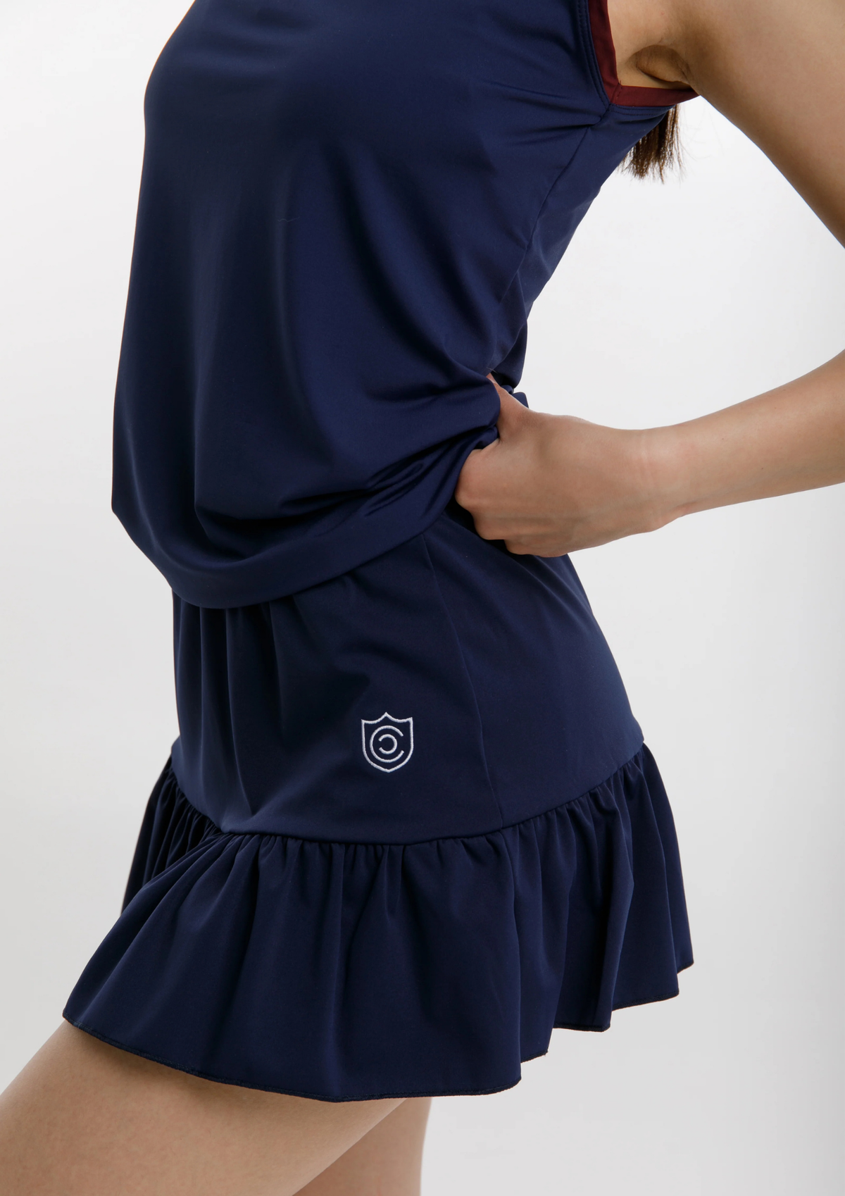 Full Navy Tennis Skirt