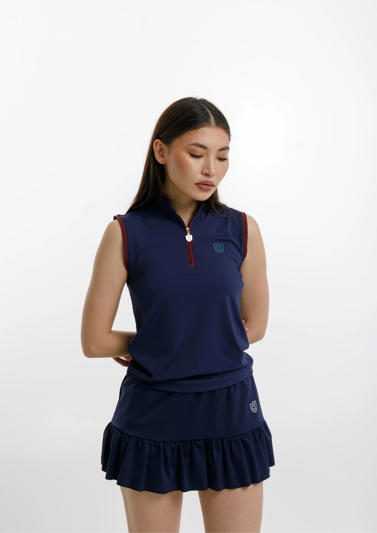 Full Navy Tennis Skirt