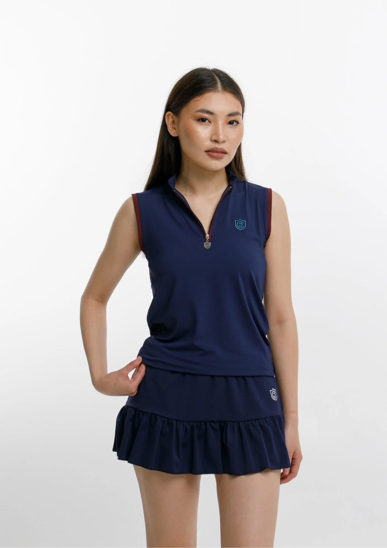 Signature Navy Sleevless Top