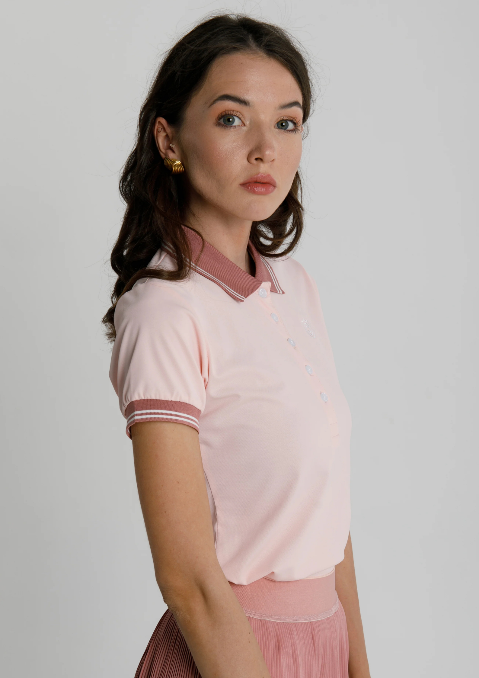Blush Pink Pleated Skirt