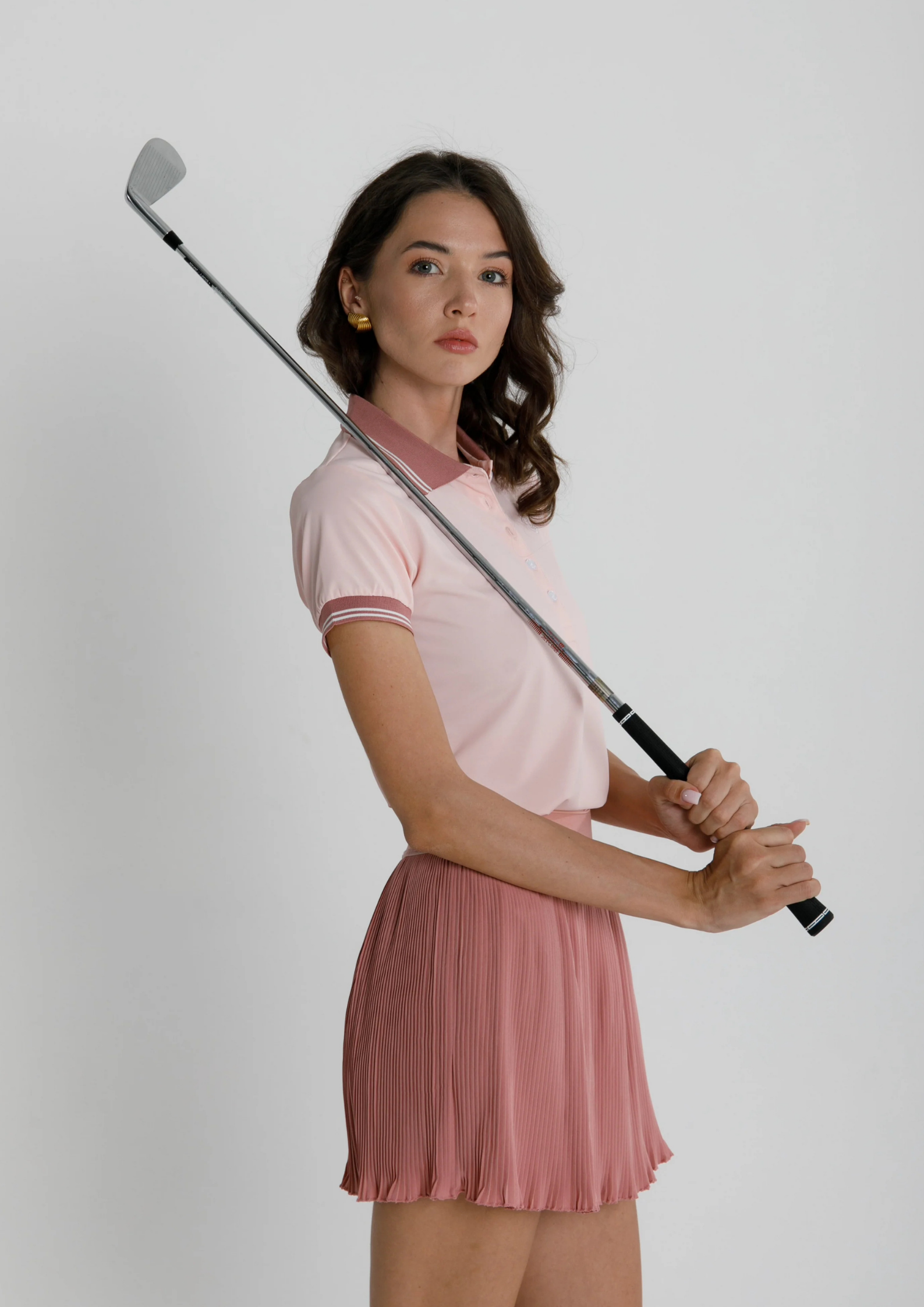 Blush Pink Pleated Skirt