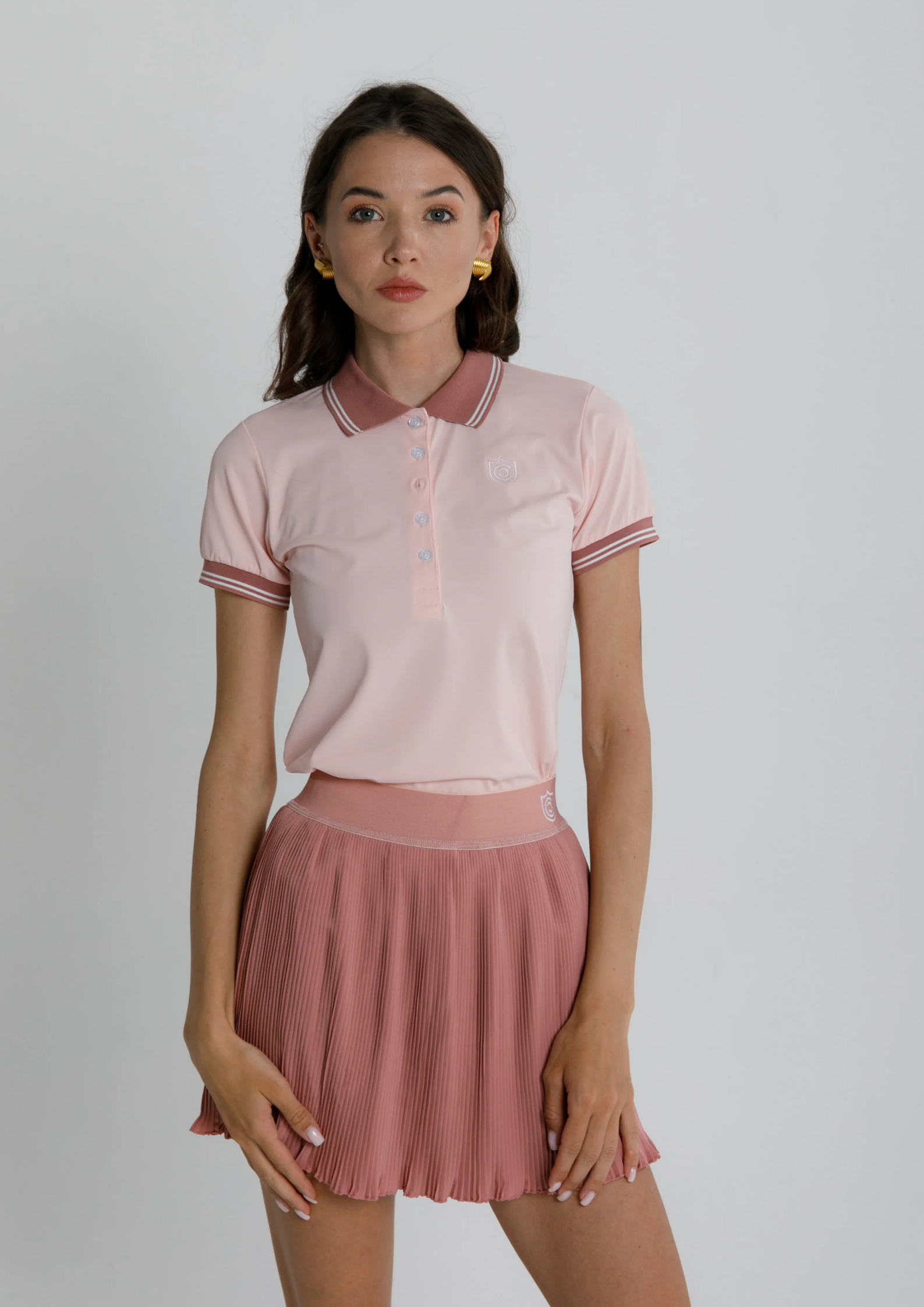 Blush Pink Pleated Skirt