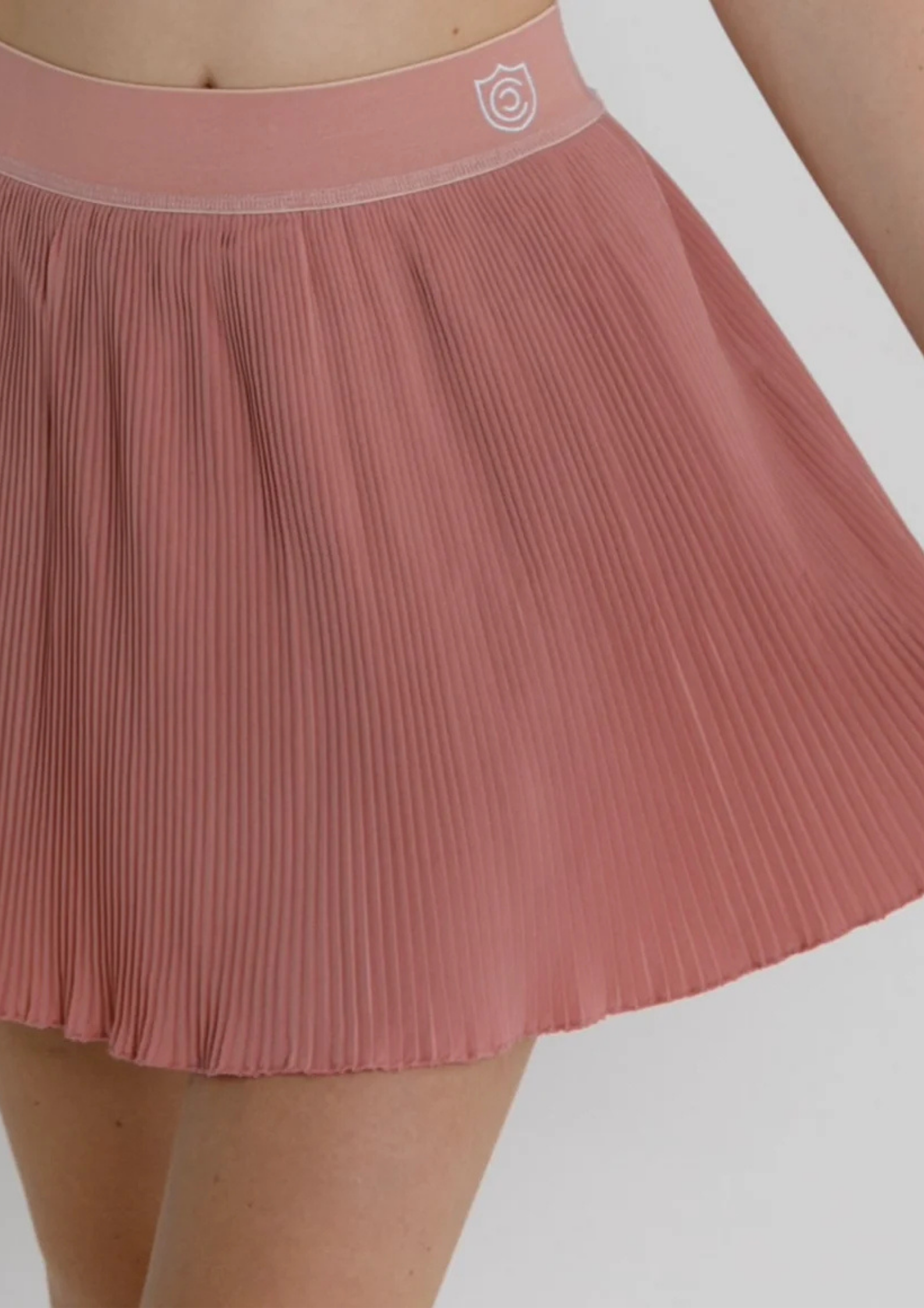Blush Pink Pleated Skirt