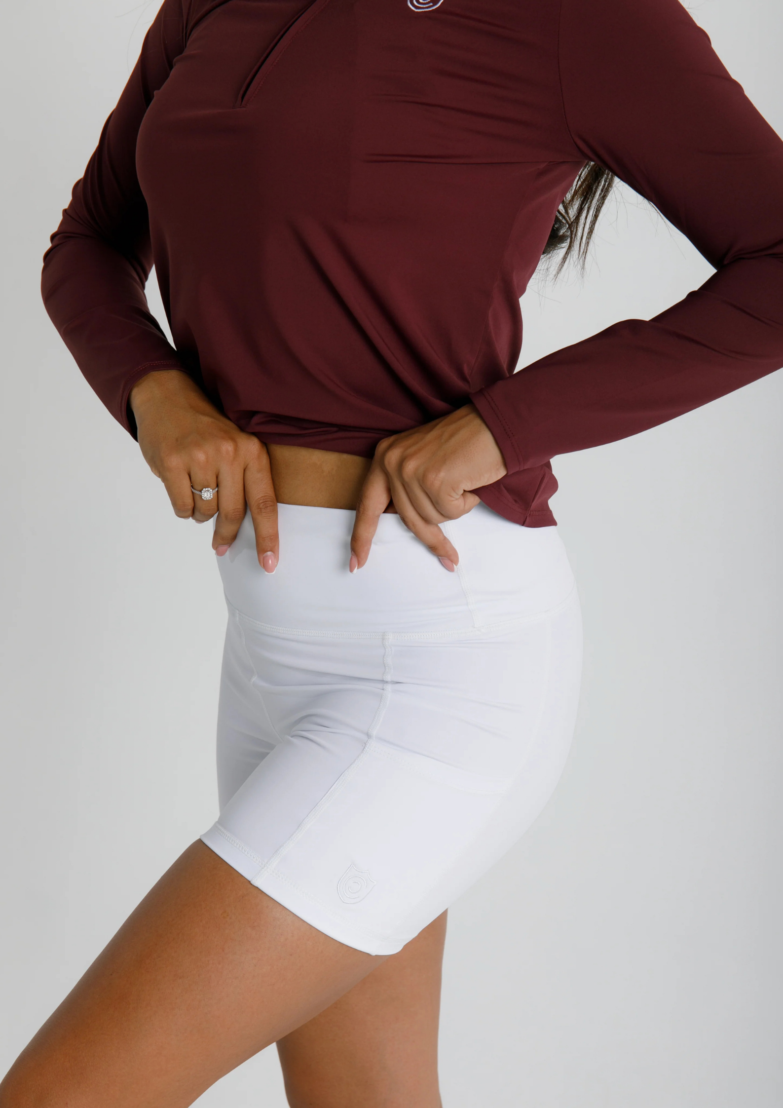 White High Waist Lift And Contour Shorts