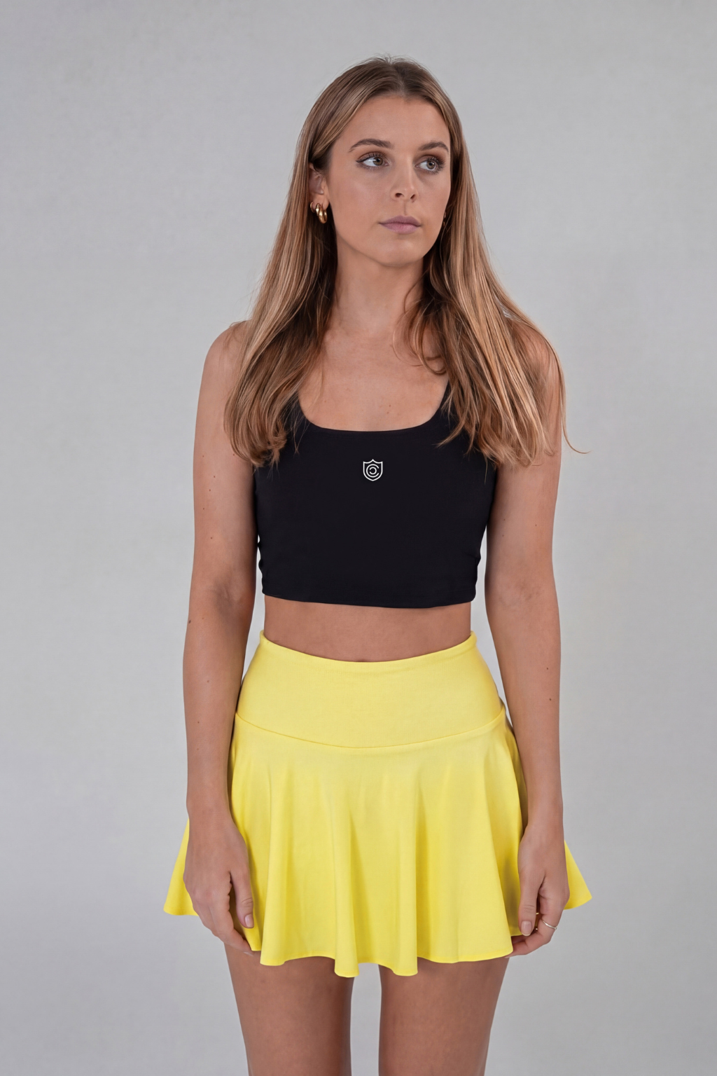 Yellow Pleated Skirt