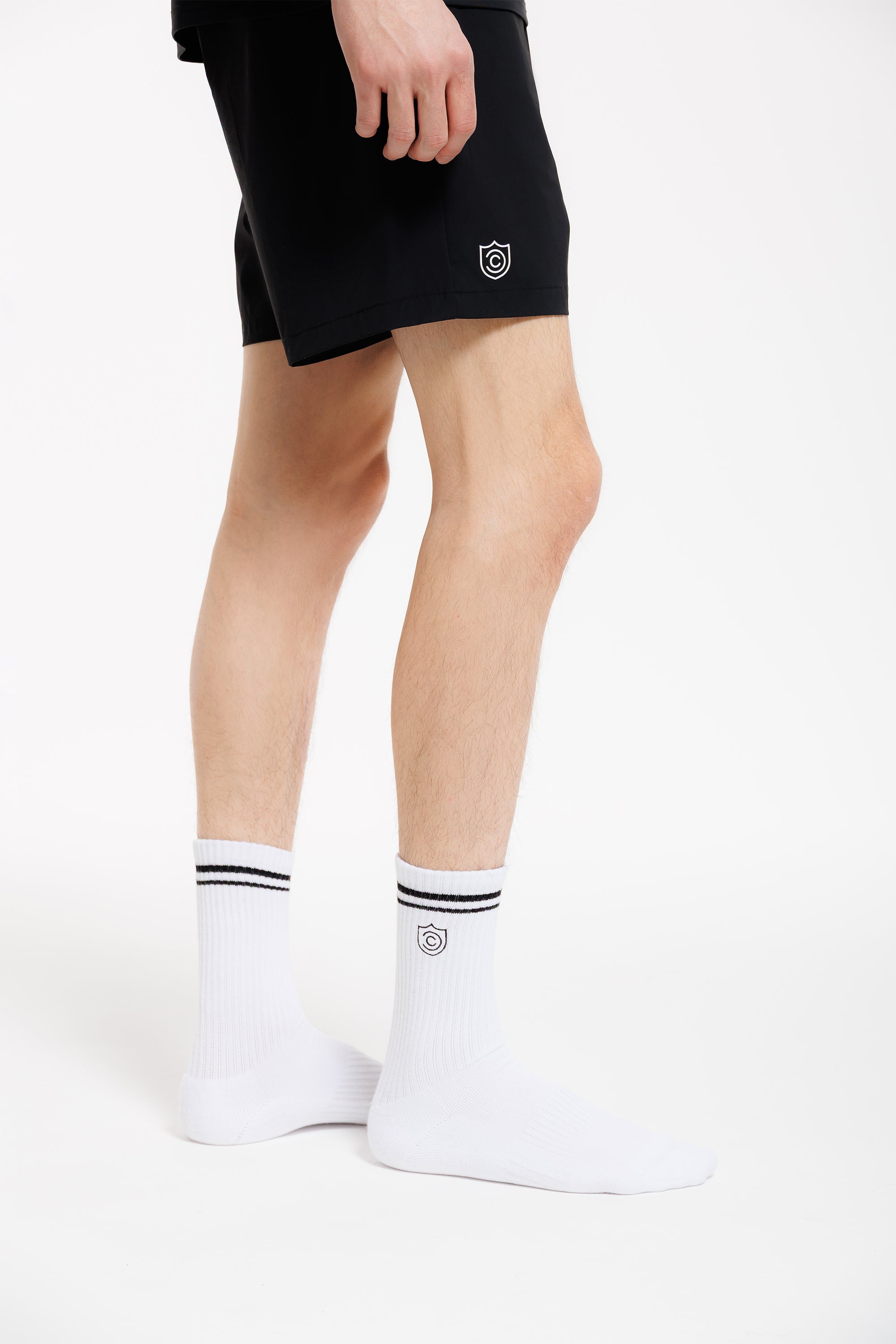 Classic Court Tall Crew Socks White / Black