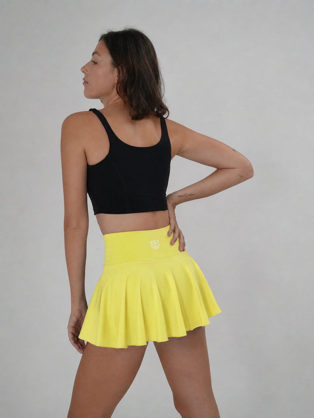 Yellow Pleated Skirt