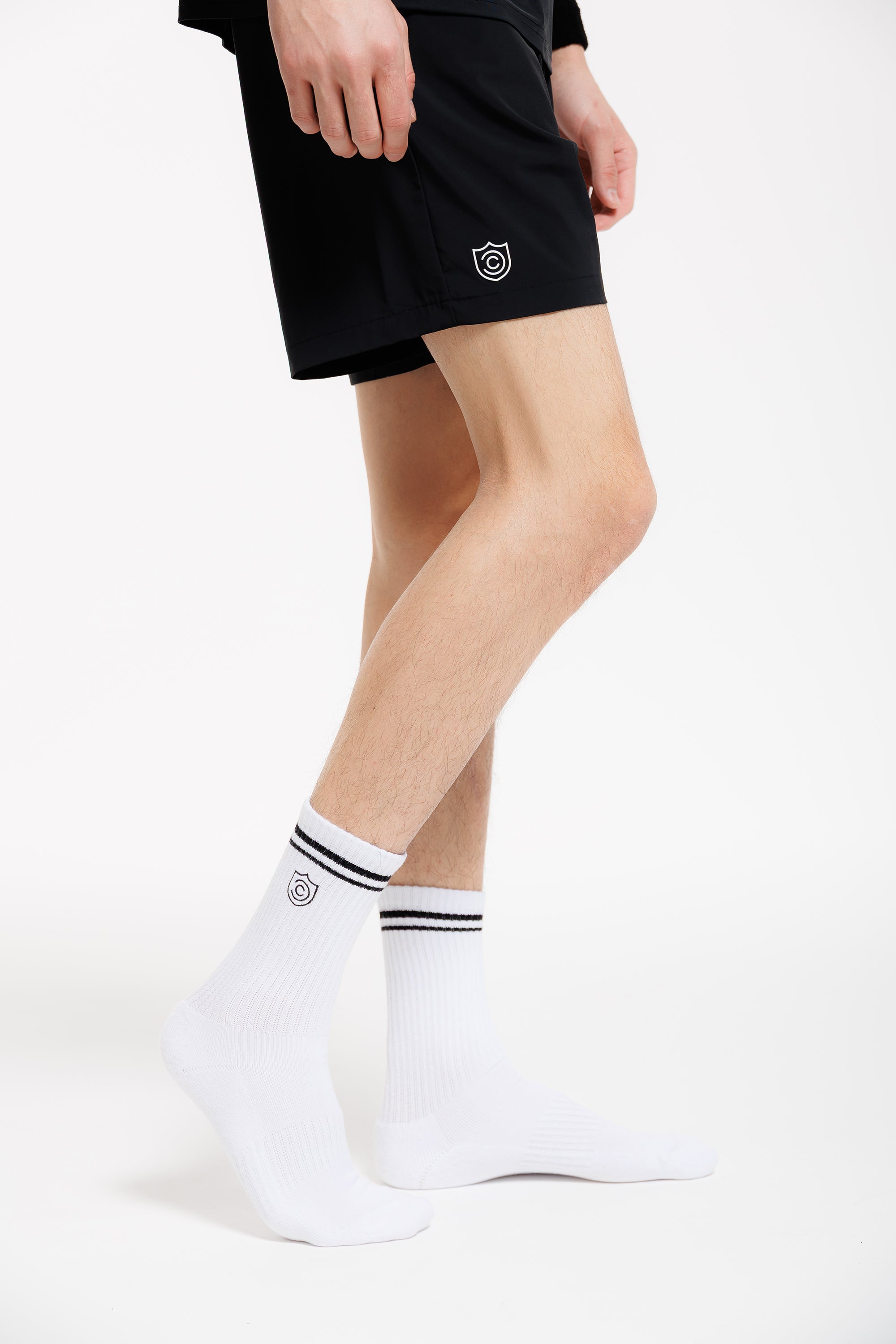 Classic Court Tall Crew Socks White / Black